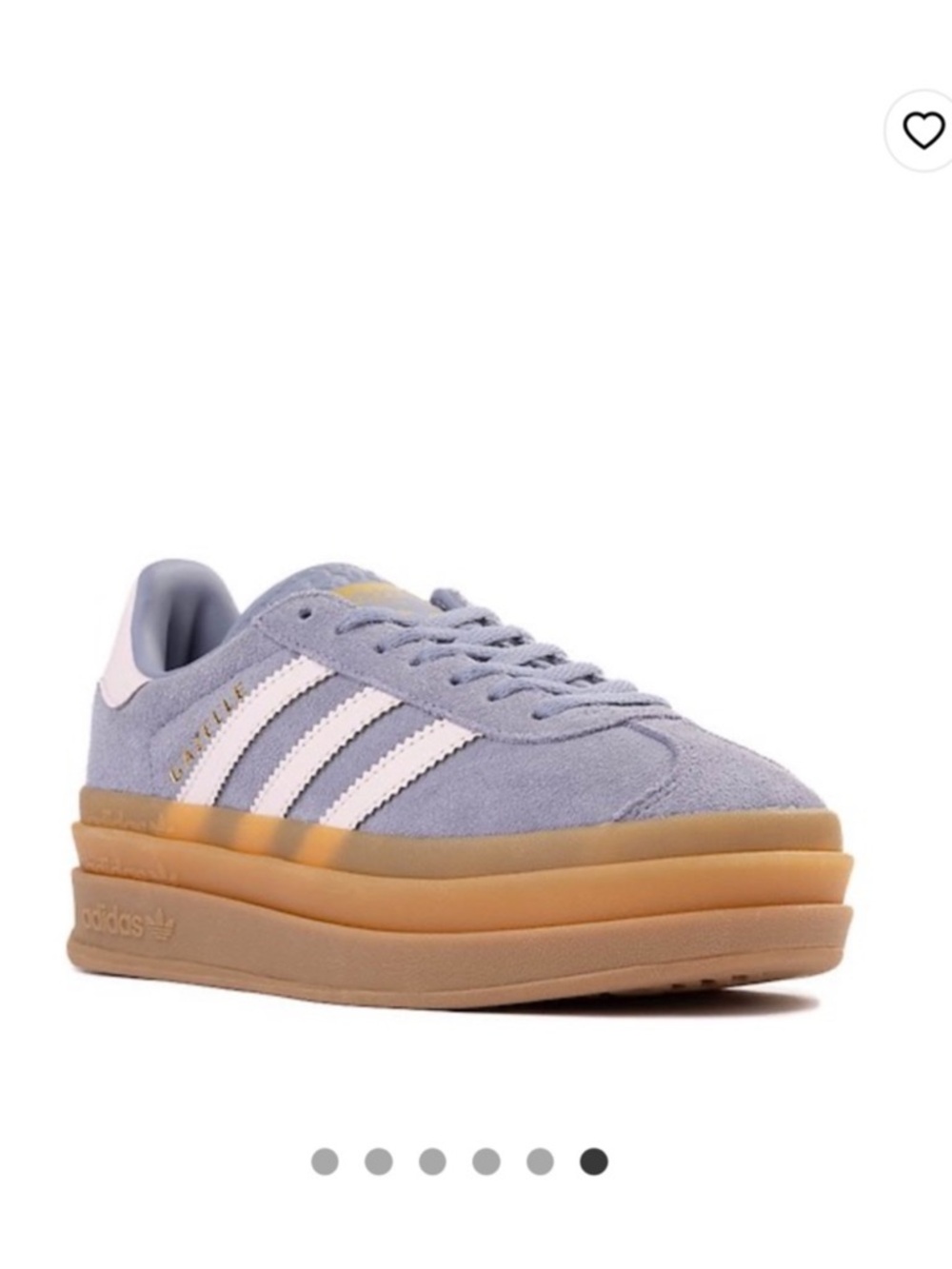 adidas Gazelle Bold Athletic Platform Shoe - Silver Violet / Pink- Size 5.5/6 - Picture 2 of 5